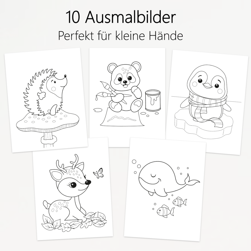 Malbuch, Malbuch für Kinder, Malbuch Tiere