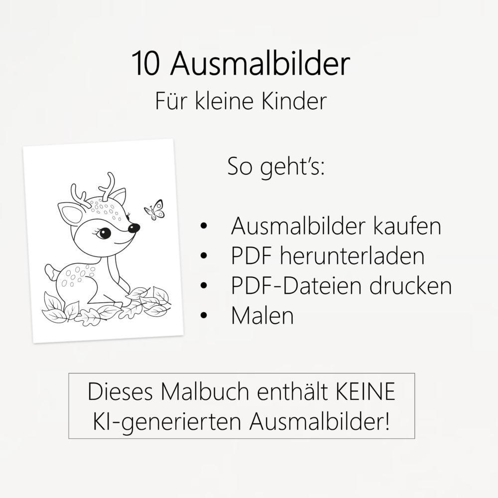 Malbuch, Malbuch für Kinder, Malbuch Tiere