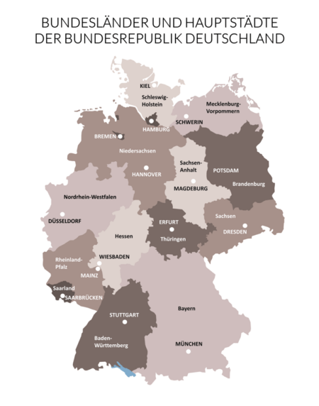 Bundesländer und Hauptstädte der Bundesrepublik Deutschland - Posterformat mindestens 80 x 63 cm hochauflösend